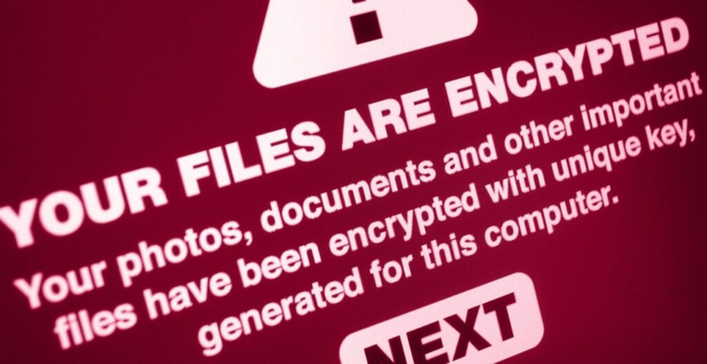 Ransomware-Alert Banner