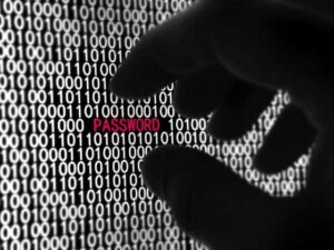 Code with the word password in red stolen credentials Solarwinds